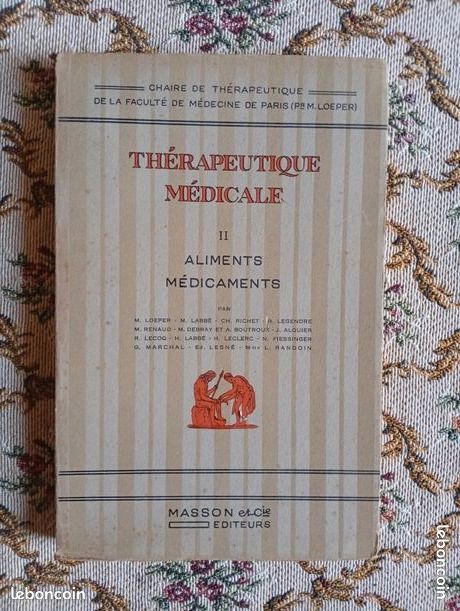Thérapeutique Médicale II Aliments et Médicaments éditions Masson (image 1)