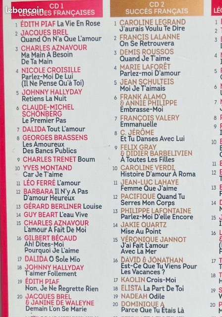 Album 4 cd "chansons d'amour" (image 6)