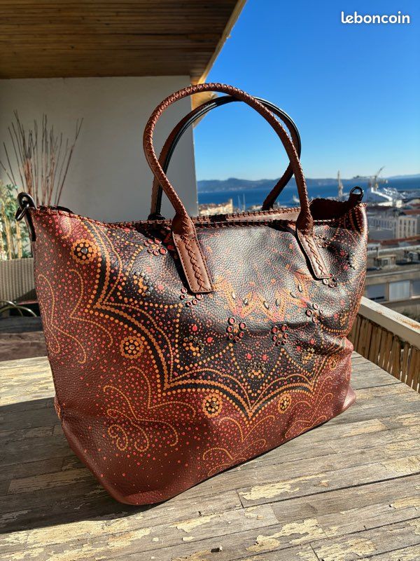 Sac à Main Marron Simili Cuir Avec Bandoulière - Neuf Sans étiquette