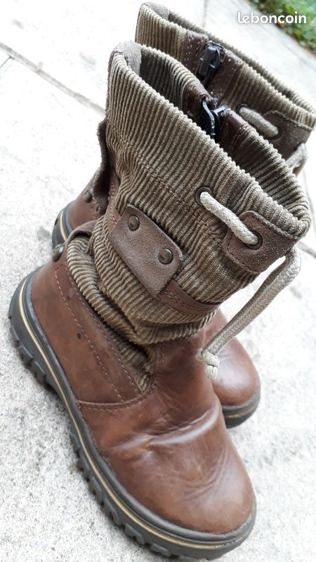 Bottes cuir doublure chaude garçon pointure 26 (image 2)
