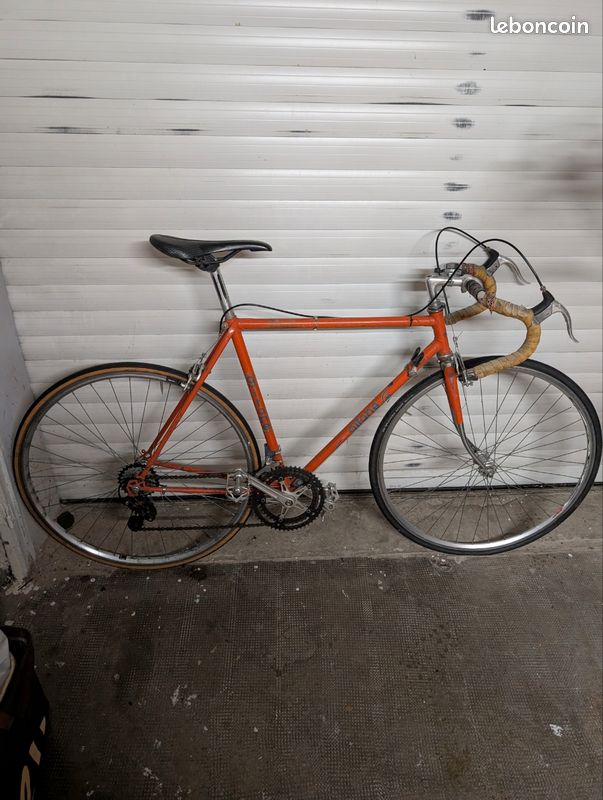 Cadre De Vélo Acier Vintage Gitane Orange – Années 80 – Taille Vélo Course Ancien
