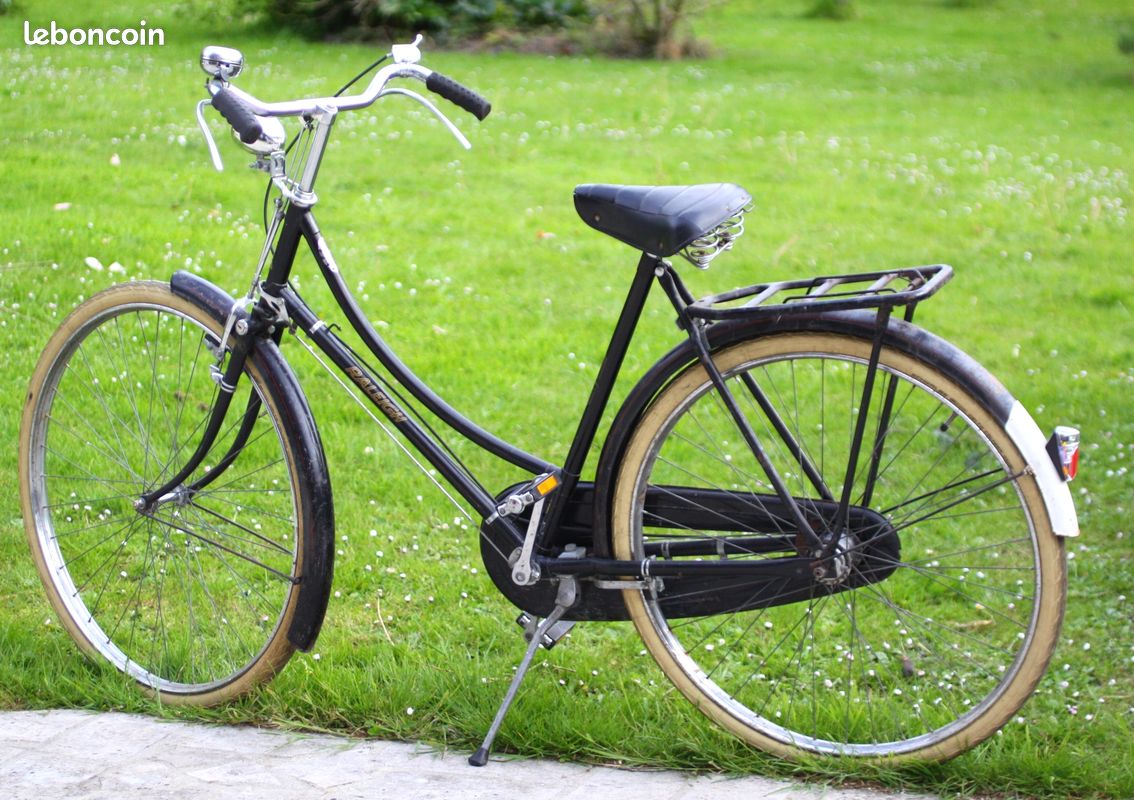 Grand vélo anglais noir RALEIGH vintage mixte cadre 56 cm L