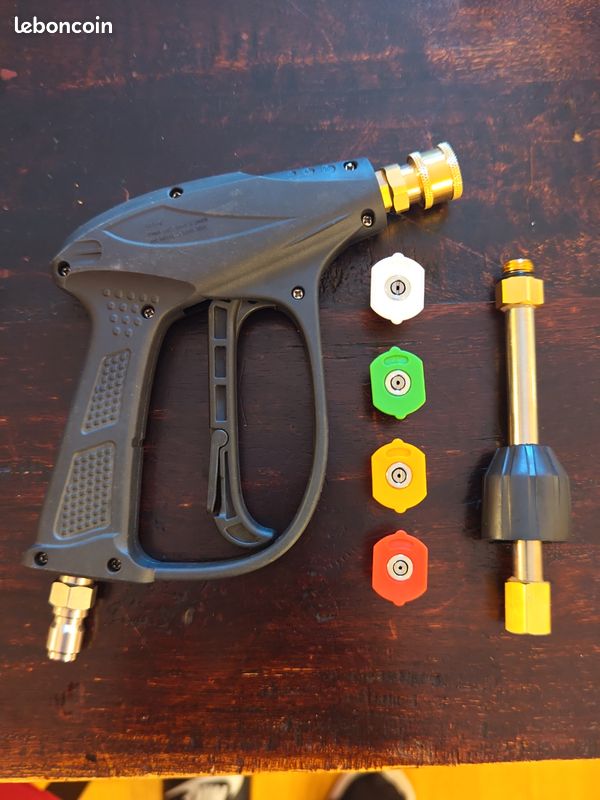 Poignet de pistolet haute pression +4 buses+ plus rallonge pour bidon (image 1)
