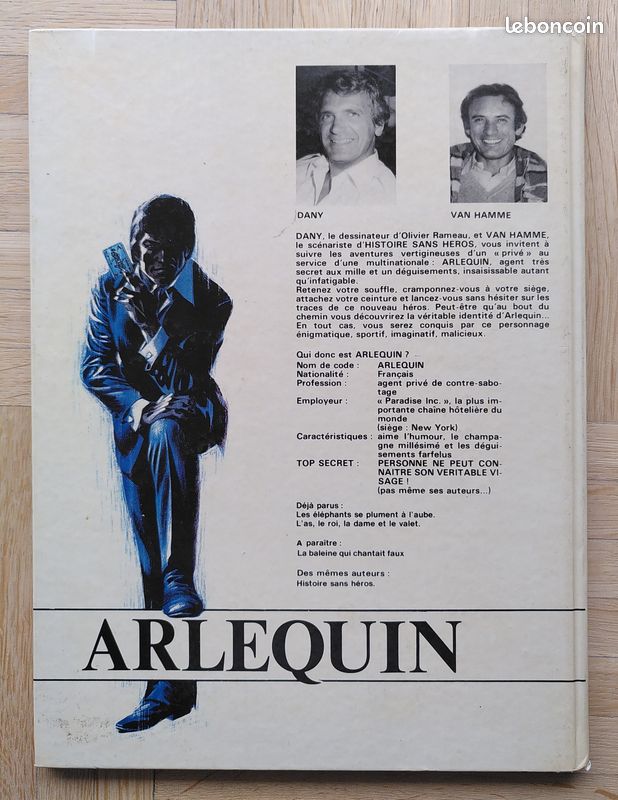 Van Hamme / Dany: ARLEQUIN 2. L'As, le Roi, la Dame et le Valet - EO 1982 (image 2)