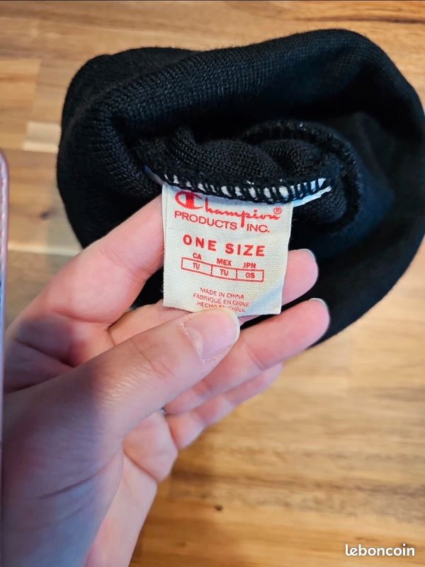 🧢 Bonnet Champion noir – One Size (image 2)