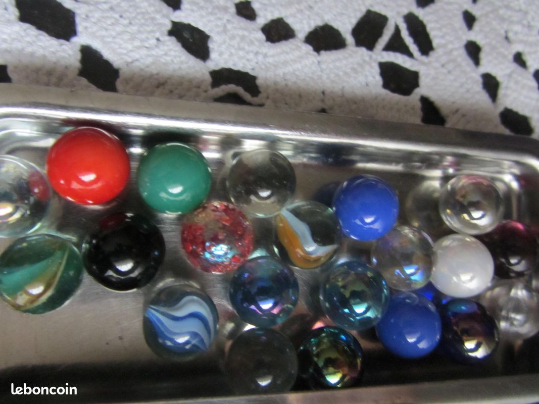 25 Billes En Verre Géantes - Boulards, Maxi-baleines, Calots - 25 à 50 Mm - Pour Collection, Décoration, Jeux D'enfants