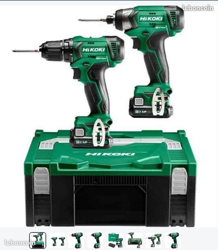 Hikoki – Pack de perceuse-visseuse 12V avec 2 batteries 2.5Ah – Moteur Brushless – Couple 70Nm pour perçage bois et métal – Coffret de transport inclus - KC12DAWAZ (image 2)