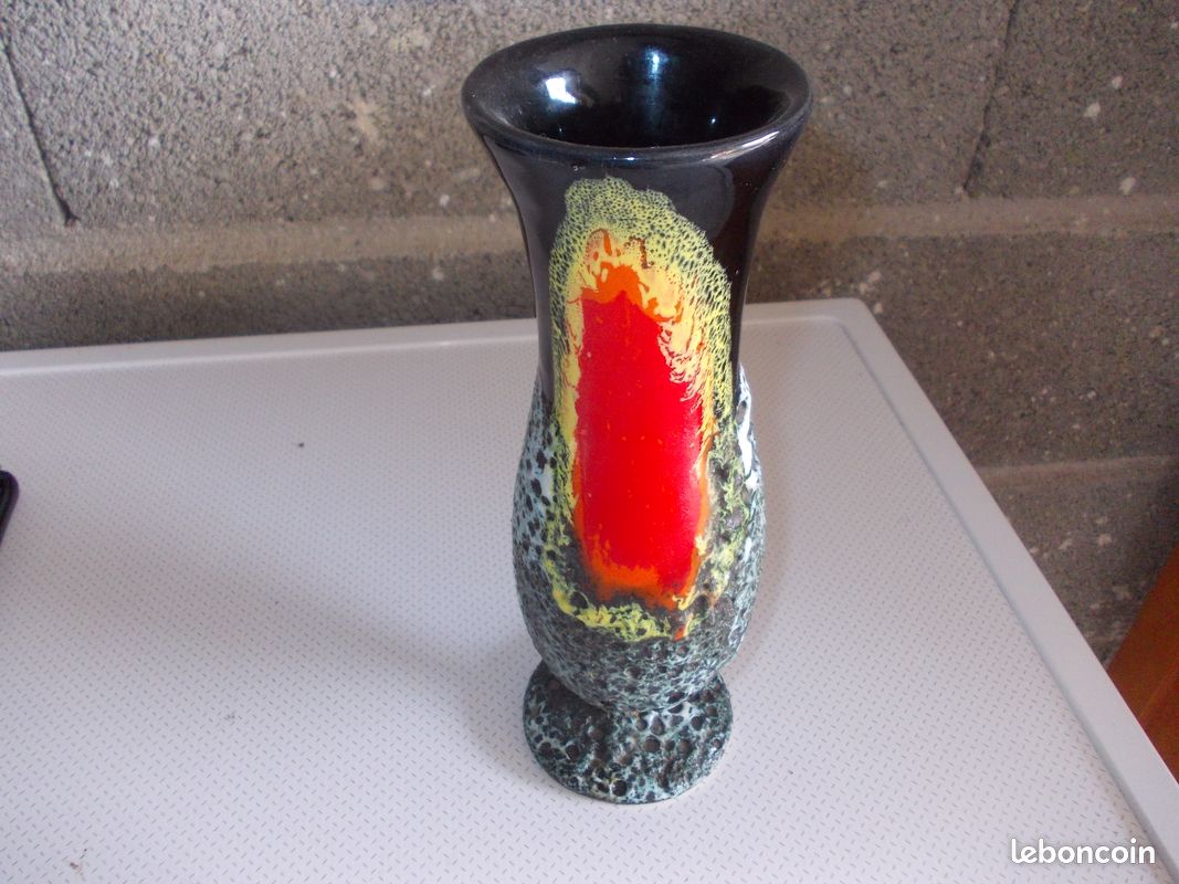 Vase en ceramique multicolore (image 1)