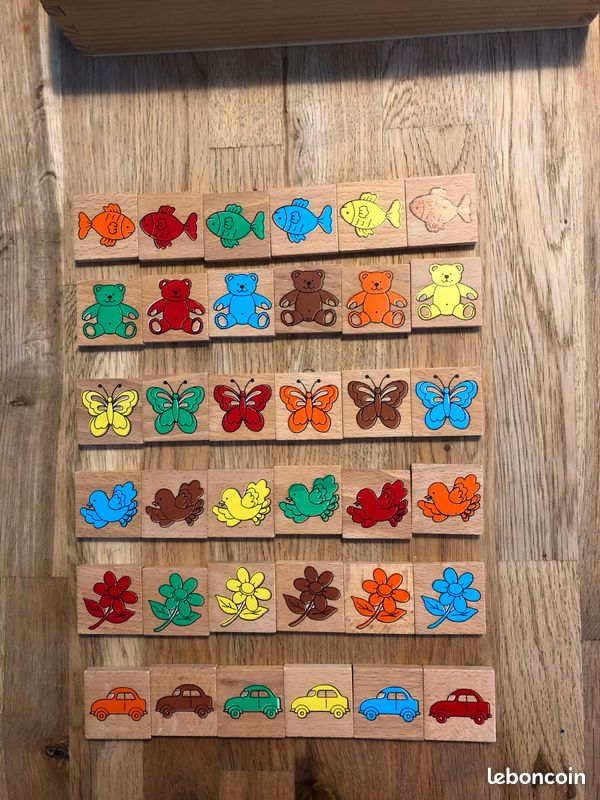 Loto memory 2 ans et + en bois dans boîte plumier (image 4)