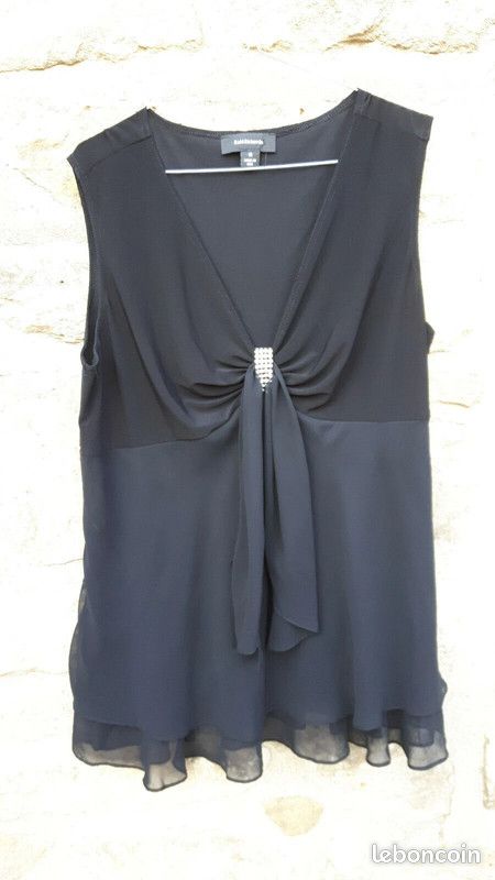 Tunique noire femme taille 50 18 r&m richards made in usa (image 1)
