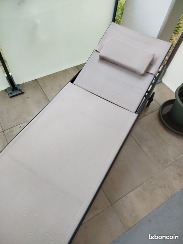 Chaise longue transat bain de soleil (image 2)