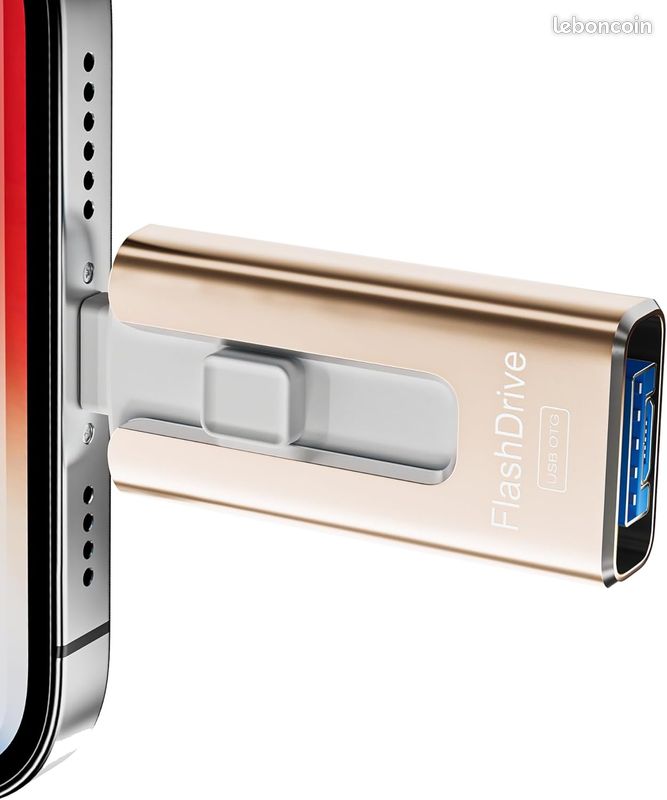 Clé USB 4-en-1 32 Go - Avec Connecteurs USB-C, Micro-USB, Lightning Et USB-A, Transfert Rapide Entre Téléphone Et PC