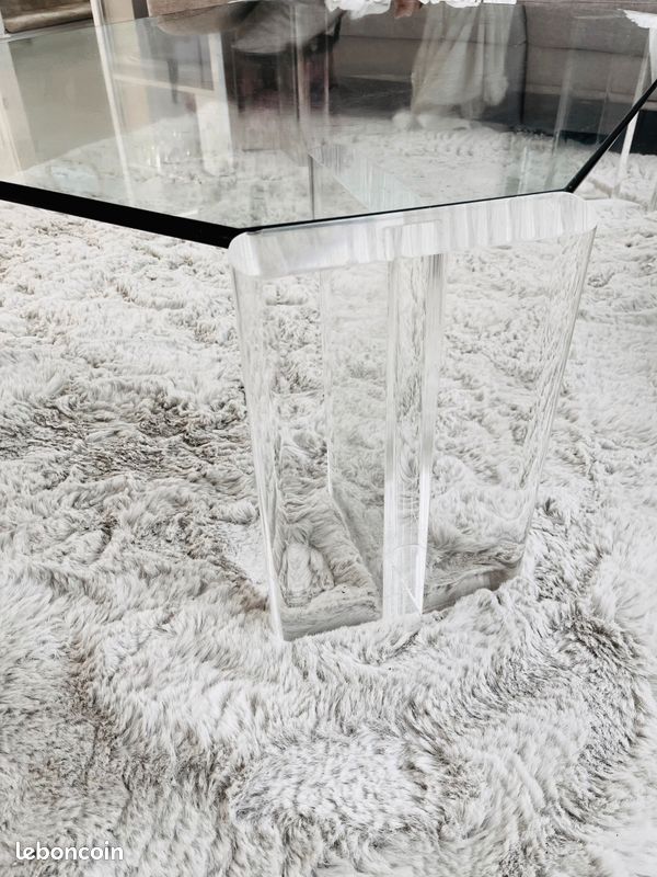 Table basse design en verre et plexi (image 3)