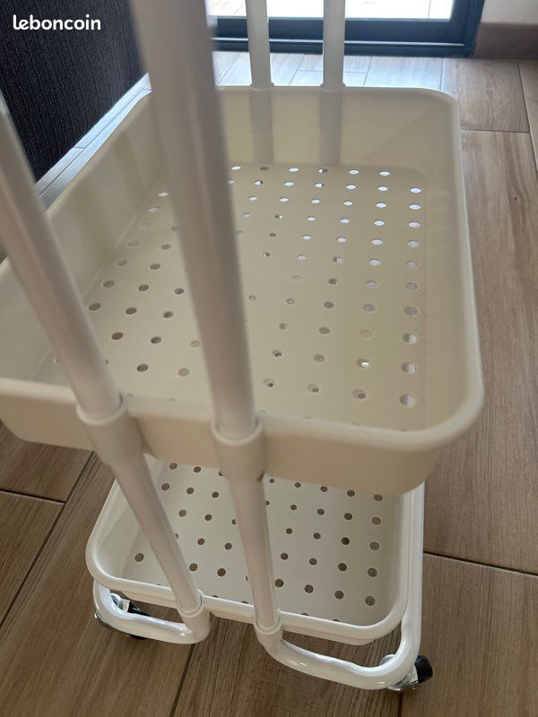 Chariot de rangement blanc (image 5)