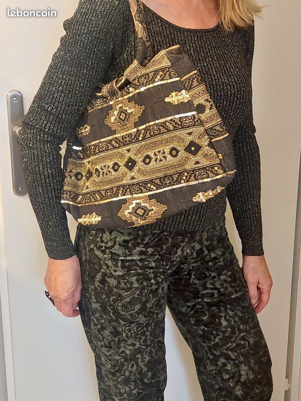 Sac à main Tissu et sequins (image 3)