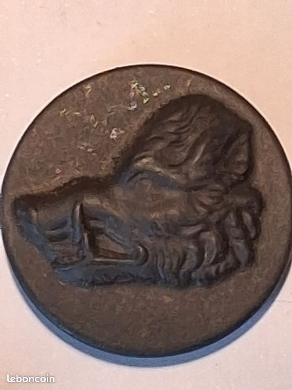 Lot De 4 Boutons Anciens Noir-marron Diamètre 2,6 Cm - Occasion, Référence 2720