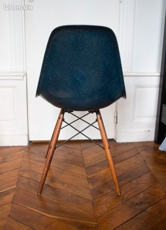 Chaise Eames DSW vintage bleu nay (image 4)
