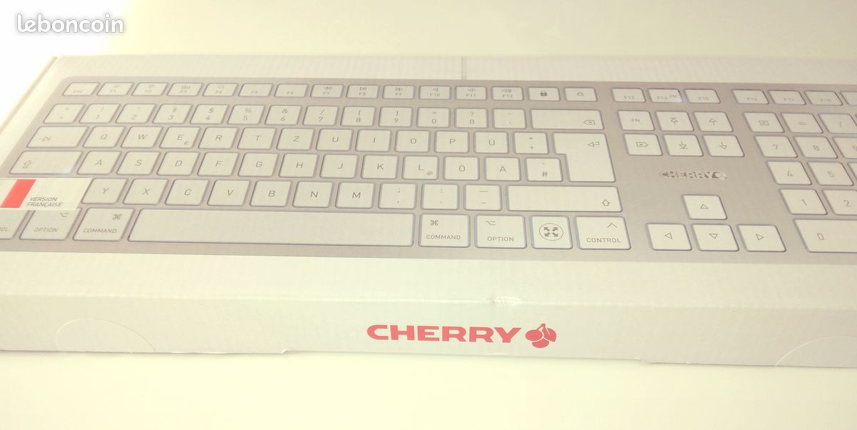 Clavier CHERRY KC 6000C Pour Mac - Connexion USB-C, Layout QWERTY, Couleur Argent - Neuf Sous Blister