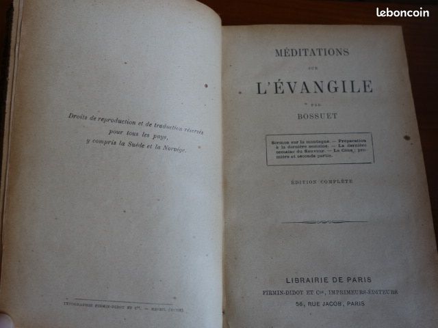 BOSSUET "Méditations sur l'Evangile" (image 3)