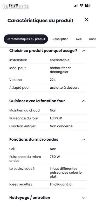 Micro-ondes, encastrable, noir ,whirlpool (image 5)