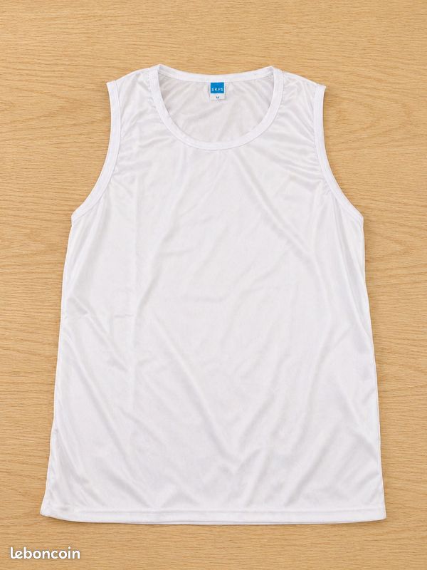 Lot De 6 Débardeurs Homme 100% Coton Blanc – Basiques Opaques, Respirants Et Très Confortables