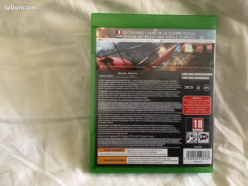 Battlefield 1 Xbox One - Occasion très bon état