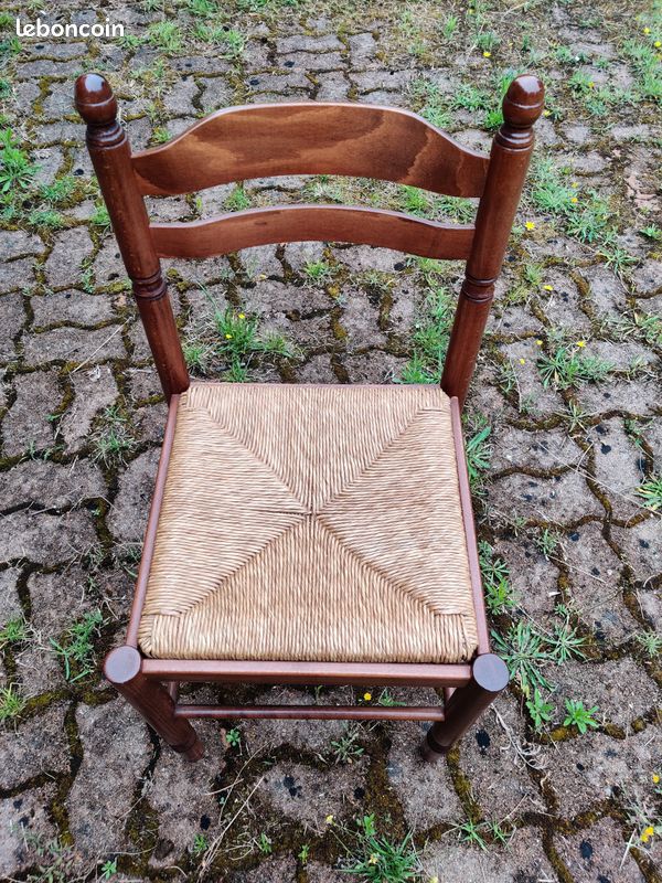 Chaise en bois paillées x6 (image 2)