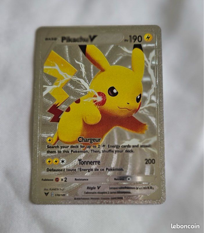 Paquet De Cartes Pokemon En Métal, Étui Vmax Mew Gx Boîte Or Argent