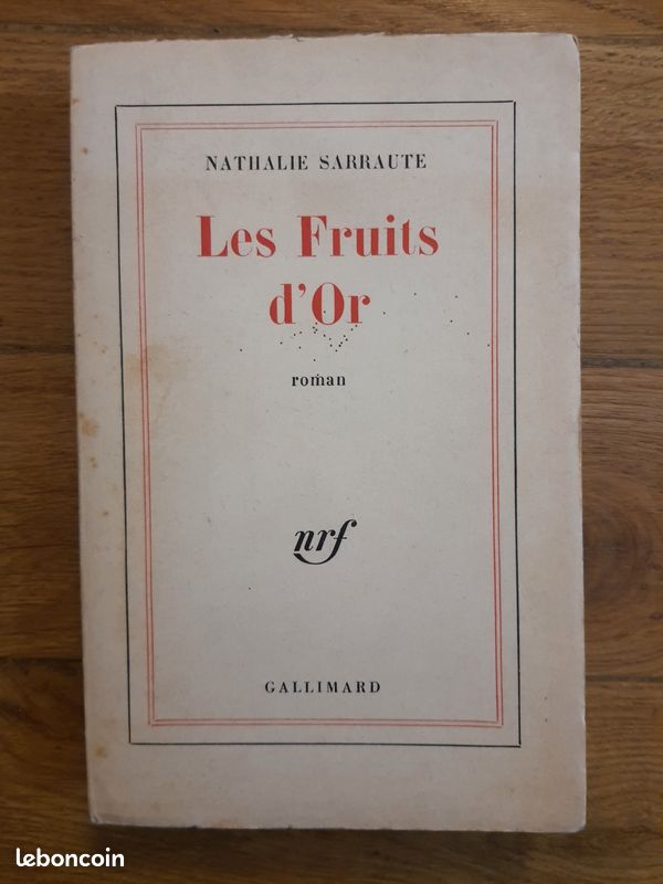 Livre ancien NATHALIE SARRAUTE Les Fruits d'Or 1963 (image 1)