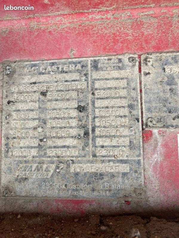 Castera SEMI REMORQUE PORTE ENGIN CASTERA 54T 2010 (image 7)