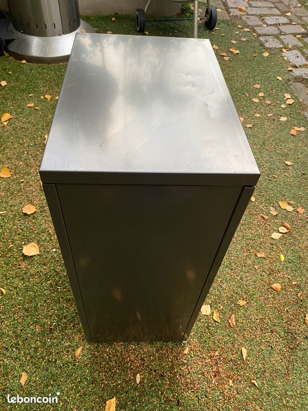 Meuble gris à tiroirs en métal Ikea (image 3)