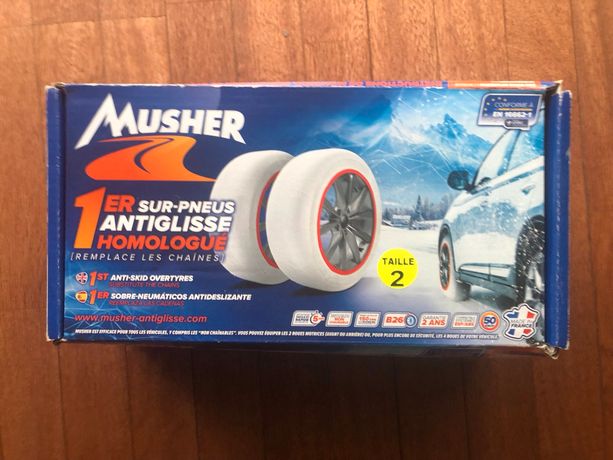 CHAUSSETTES NEIGE MUSHER ANTIGLISSE V2 TAILLE 3 (LA PAIRE) 