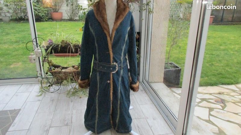 Manteau Long En Laine Vintage Loubarok Taille S Noir - Neuf Sans étiquettes, Style Militaire