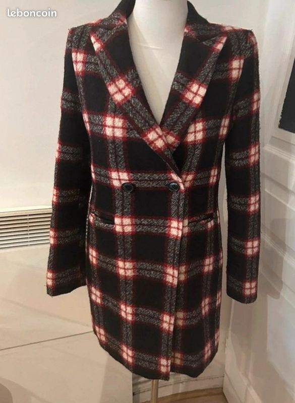 Mkt studio caban manteau femme 100% laine vierge taille 36 – wool coat (image 2)