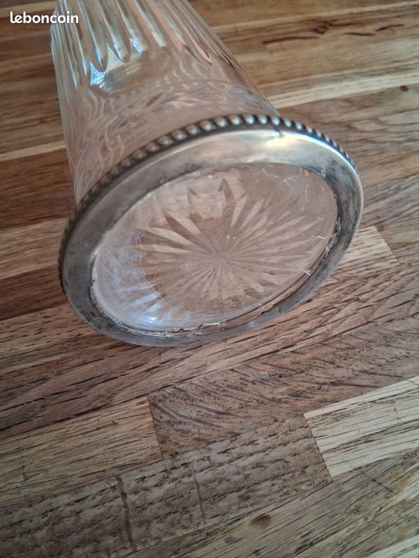Carafe cristal et argent massif avec poinçon (image 4)