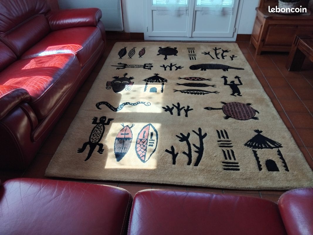 Tres beau tapis dufete main (image 1)