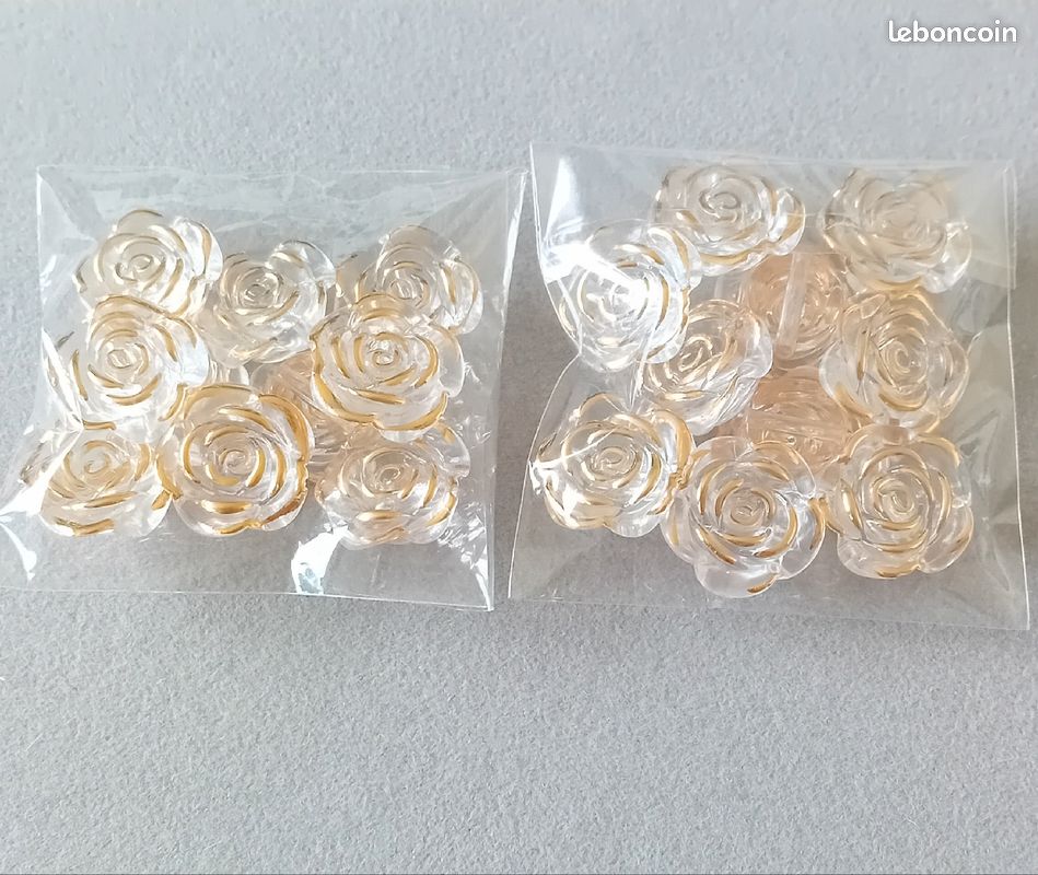 20 perles en forme de roses (image 2)