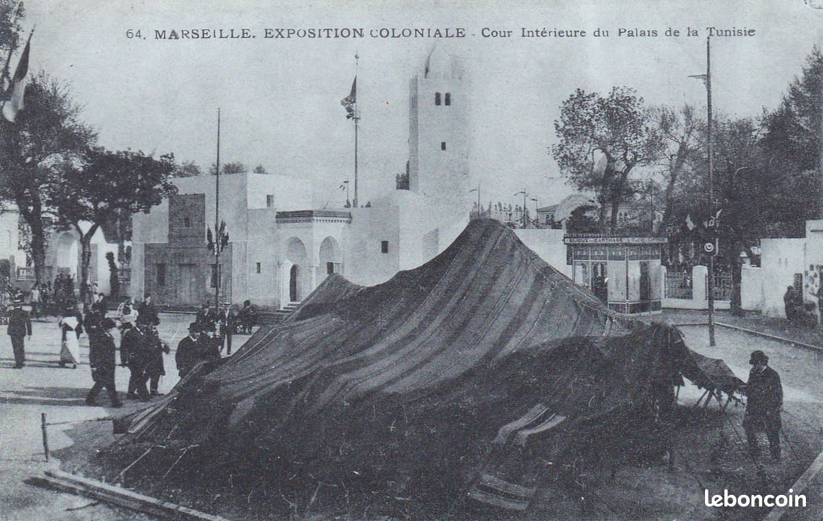 2 cpa 13 MARSEILLE. Exposition Coloniale Indochine et Afrique 1925
