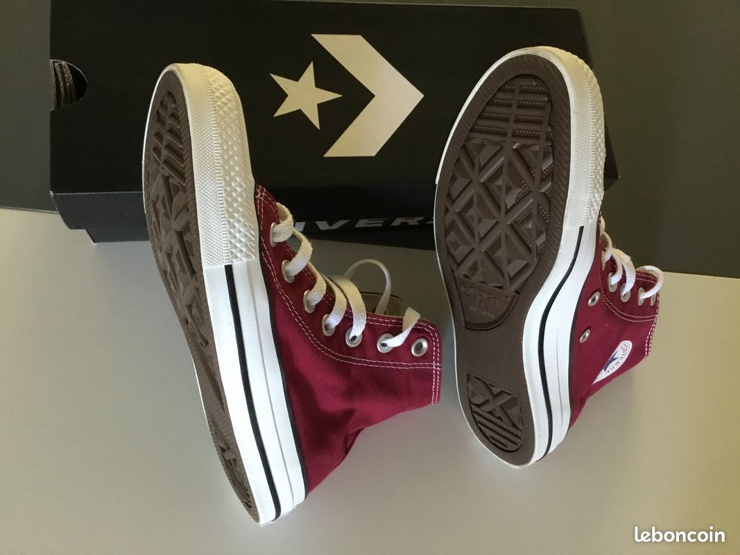 Chaussures Converse All Star Converses Montantes Bordeaux Baskets