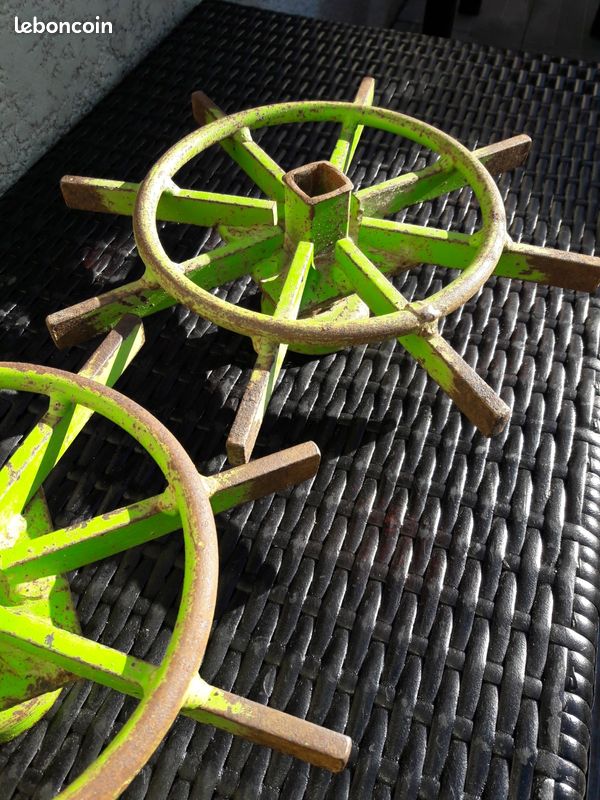 2 roues agricoles anciennes acier – pièce machine / bricolage (image 15)