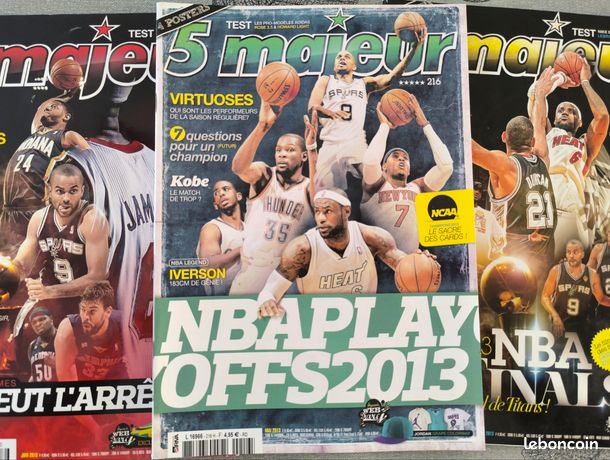 MAGAZINE 5 MAJEUR Cinq Majeur WEMBANYAMA n°1 DRAFT NBA Spurs 2023 Basket-ball EUR 12,90 - FR
