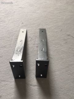 2 Supports étagère métal noire (image 6)