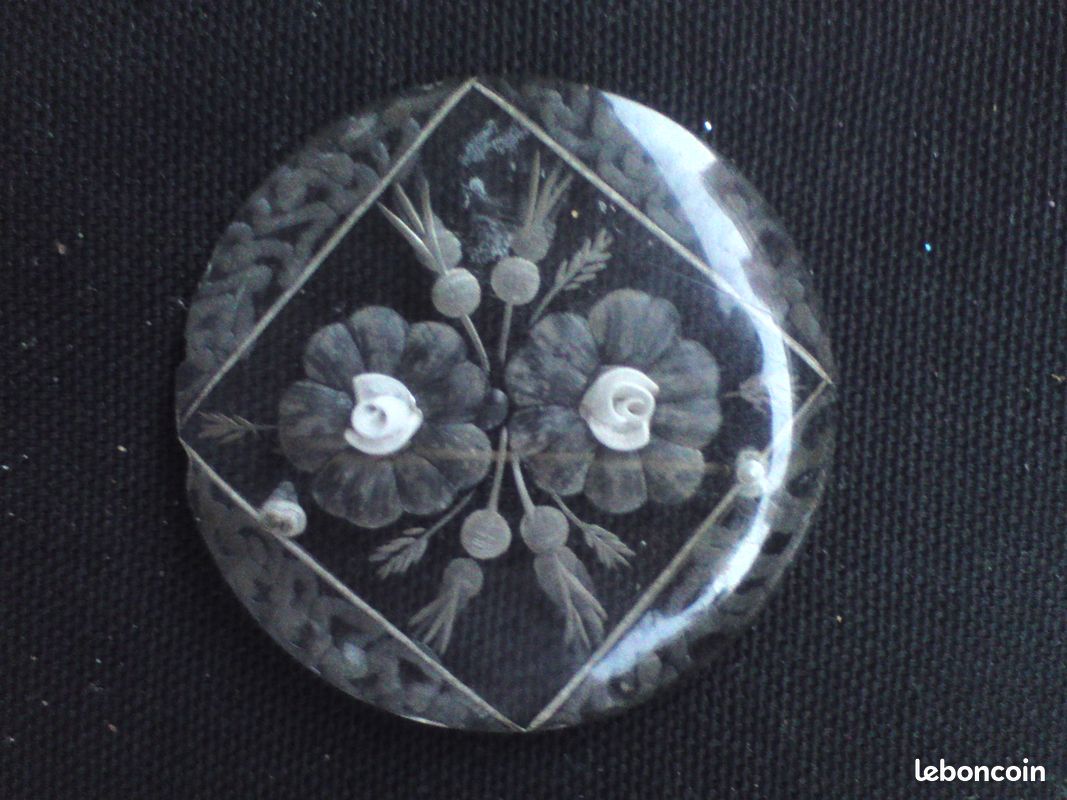 Broche Fleur Ronde En Argent Sterling - Modèle Vintage - Occasion