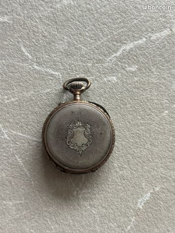 Montre à Gousset Ancienne Vintage - Cylindre Dix Rubis - N°2 - Cadran émaillé - France Début 1900