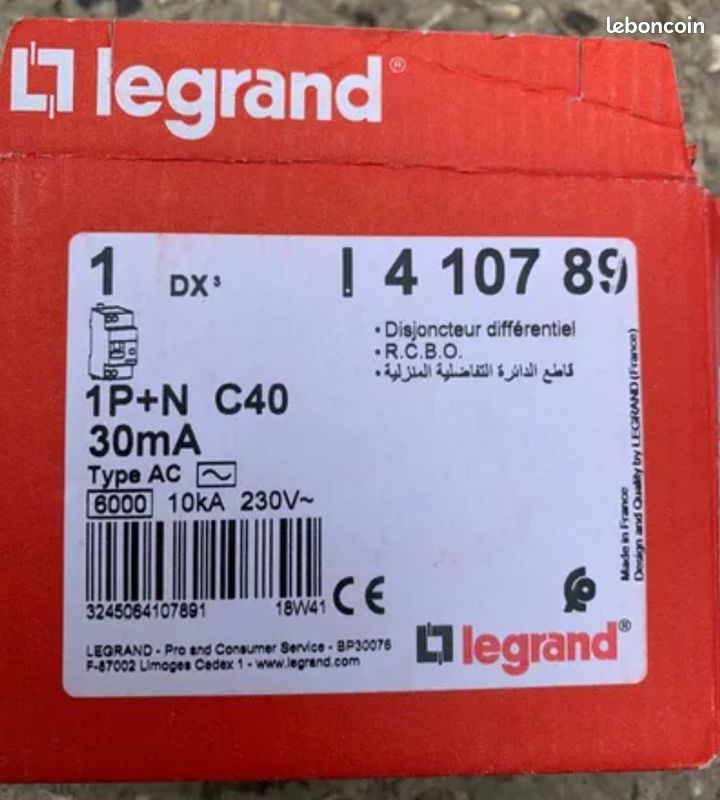 Disjoncteur 2P 40A legrand (image 3)