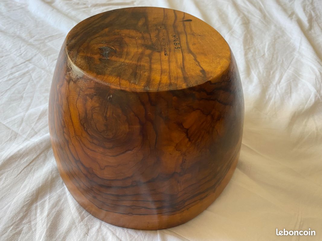 Grand saladier en bois d'olivier naturel (image 10)
