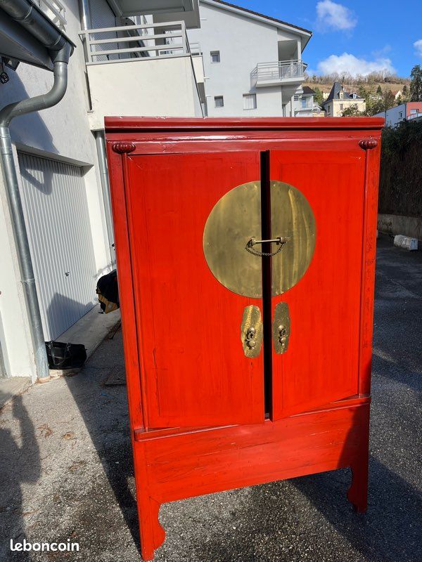 Tiroirs en laque rouge - Commode Chinoise à l'Ancienne Chinoiserie - Antiquites Canonbury