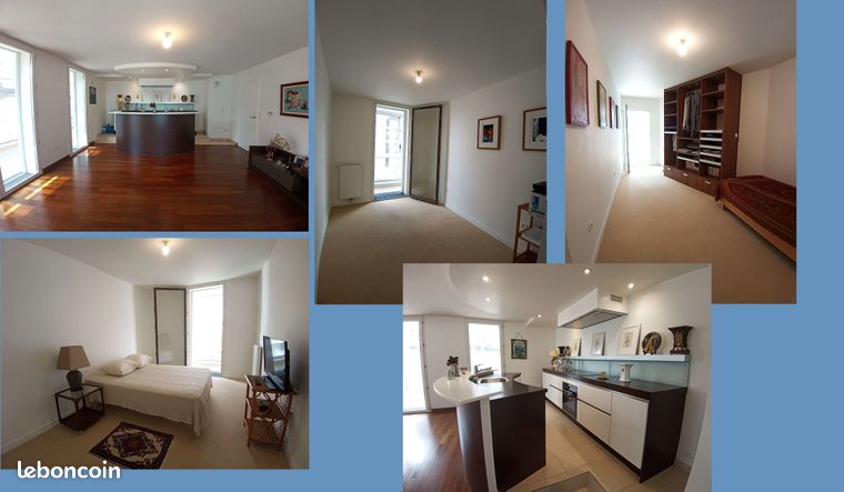 4 pièces 88 m² avec 2 grands balcons(≈30m²), au calme, côté cour + Parking+Local à vélos+poussettes
