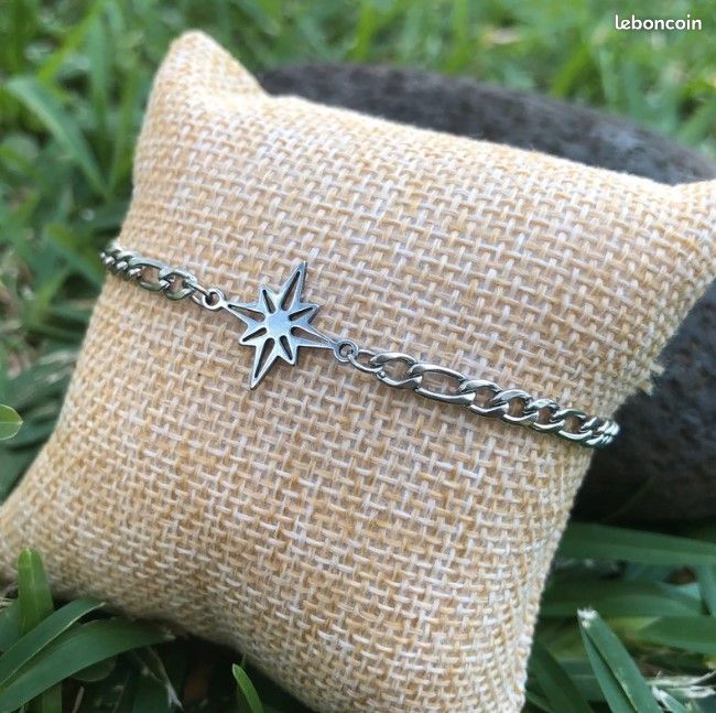 Bracelet argenté - acier inoxydable (image 1)