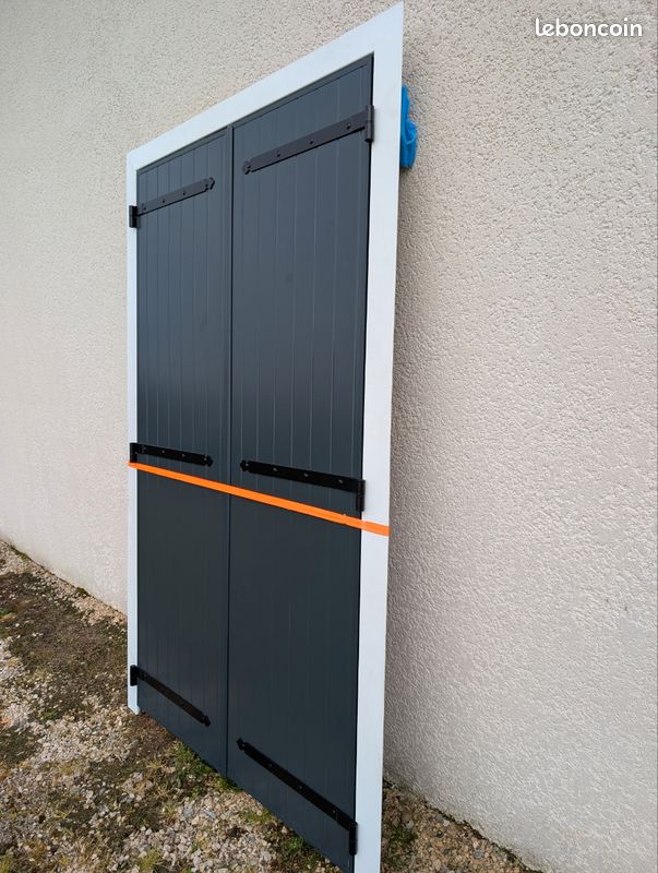 Grand volet en aluminium isolé 130x225x6 CM gris (image 7)